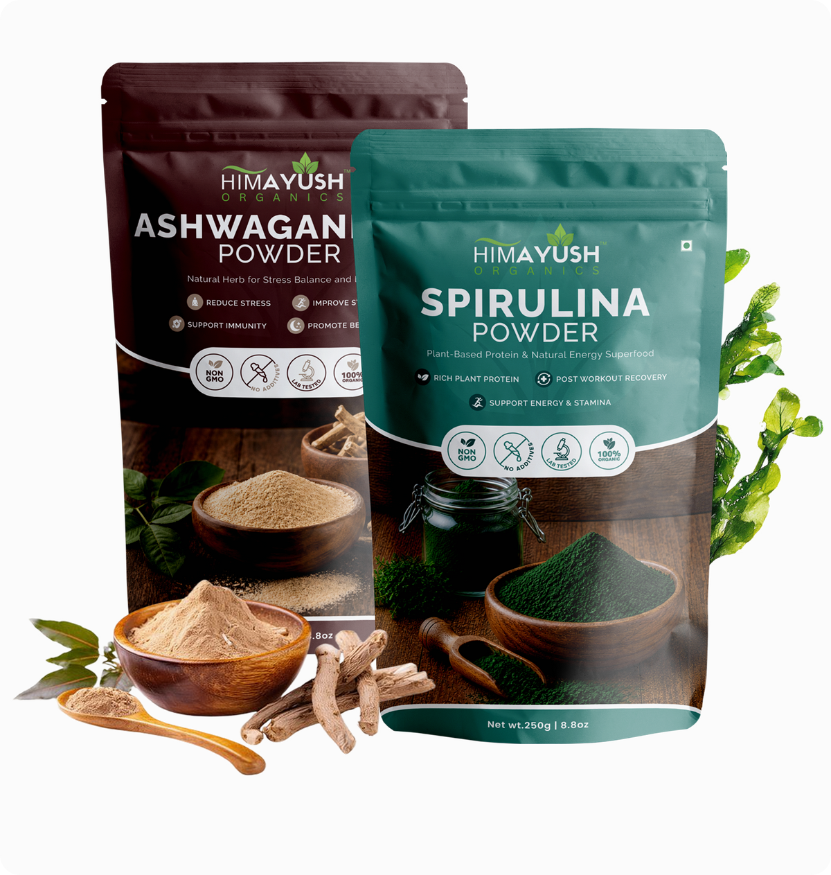 Ashwagandha (250g) + Spirulina (250g)