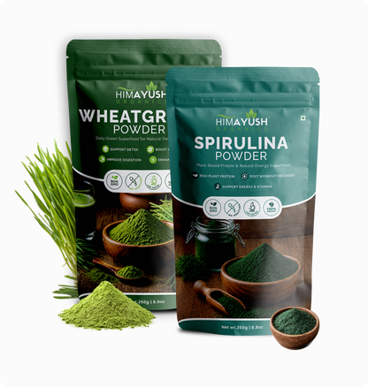 Wheatgrass  (250g) + Spirulina  (250g)