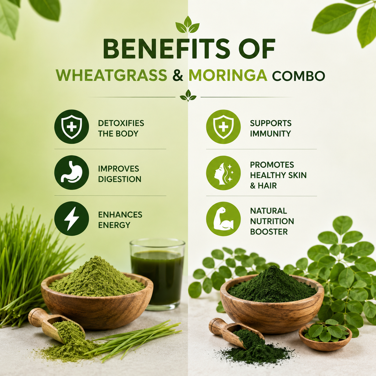 Moringa  (250g) + Wheatgrass  (250g)